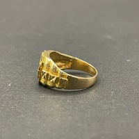 Mens 21ct Yellow Gold Dragon Ring