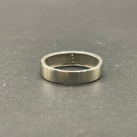 Mens 9ct White Gold Diamond Ring Band