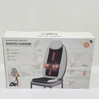 Large View Sharper Image Shiatsu Seat Topper 4 Node Massage with Heat and Vibration
