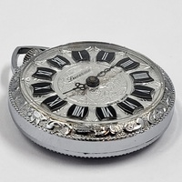 Ladies Lucerne Swiss Made Pocket Watch Silver Tone Vintage Ornate Design