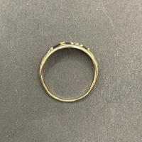 Ladies 9ct Yellow Gold Blue Sapphire Ring