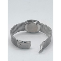 Large View Patek Philippe Ellipse 18K White Gold Diamond Set Ladies Bracelet Watch 21mm