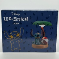Large View Disney Lilo & Stitch Beach Lamp Palm Tree Bedside Light Collectible