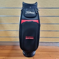 Large View Titleist 9.5 Inch Golf Bag Tour Staff Cart 6-Way Divider Black Red White