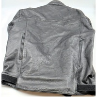 Torque Black Leather Motorcycle Jacket XXXL Biker Cruiser Touring