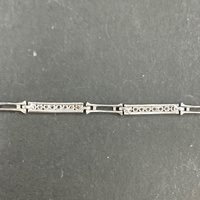 Ladies 18ct White Gold Fancy Bar Link Bracelet