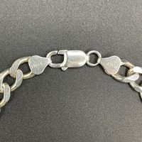 Mens 925 Sterling Silver Curb Link Bracelet