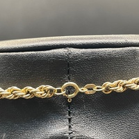 Unisex 9ct Yellow Gold Twist Rope Link Necklace