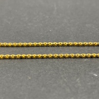 Unisex 22ct Yellow Gold Box Link Necklace