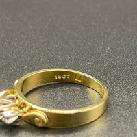 Ladies 18ct Yellow Gold Natural Diamond Ring