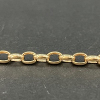 Ladies 9ct Yellow Gold Oval Belcher Link Bracelet