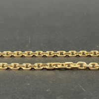 Unisex 9ct Yellow Gold Cable Link Necklace