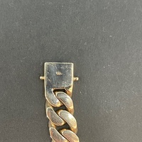 Mens 9ct Yellow Gold Diamond Cut Curb Link Bracelet