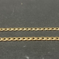 Mens 9ct Yellow Gold Curb Link Necklace