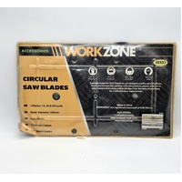 Workzone 3pc 180mm TCT Circular Saw Blades Set 16 24 40T 20mm Bore