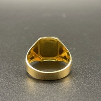 Mens 18ct Yellow Gold Fancy Design Ring