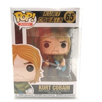 Funko Pop Rocks Kurt Cobain 65 Vinyl Figure Blue Guitar Collectible