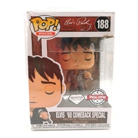 Funko Pop Rocks Elvis 68 Comeback Special 188 Diamond Exclusive Figure