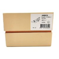 Alias Mae Amber Black Crinkle Patent Leather Slingback Shoes Size 41