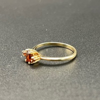 Ladies 9ct Yellow Gold Red Gemstone Ring