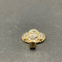 Mens 9ct Yellow Gold Red Gemstone Lion Head Pendant