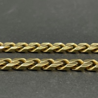 Mens 10ct Yellow Gold Curb Link Necklace