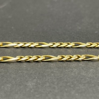 Unisex 18ct Yellow Gold Figaro Link Necklace