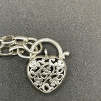 Ladies 925 Sterling Silver Belcher Link Bracelet