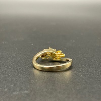 Ladies 14ct Yellow Gold Natural Diamond Vintage Ring