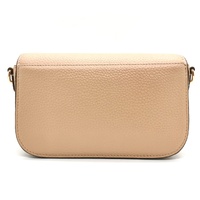 Mimco Jett Flapover Crossbody Pebbled Leather Shoulder Bag Almond