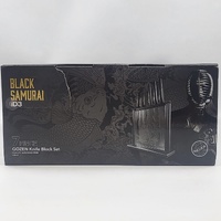 Baccarat ID3 Black Samurai iD3 7 Piece Gozen Knife Block Set 420J2