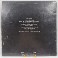 AC/DC Back In Black LP 1980 Reissue Albert Australian Pressing Vinyl Record