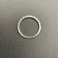 Ladies 14ct White Gold Natural Diamond Band Ring