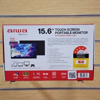 Aiwa 15.6 Inch Touchscreen Portable Monitor AWPD152KPT with Bonus Carry Case
