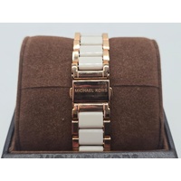 Michael Kors Womens Parker Chrono Two Tone Stainless Steel Glitz Watch MK5774