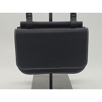 AJE Chance Leather Crossbody Bag Black and White Genuine Leather