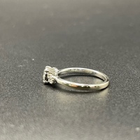 Ladies 10ct White Gold Natural Diamond Ring