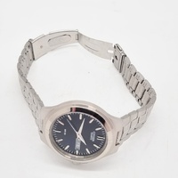 Citizen Mens Watch 1102-S068045 Blue Dial Day Date Stainless Steel Quartz 39mm