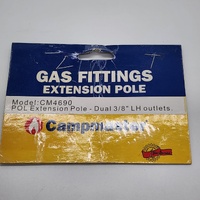 Campmaster CM4690 POL Gas Extension Pole Dual 3/8 LH Outlets