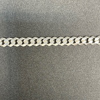 Unisex 925 Sterling Silver Curb Link Bracelet