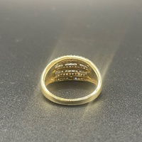 Ladies 9ct Yellow Gold Natural Diamond Cluster Ring