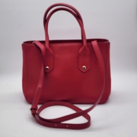 Furla Mediterranean Red Genuine Leather Tote Bag Handbag with Dust Bag