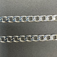 Mens 925 Sterling Silver Curb Link Necklace