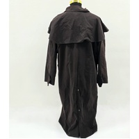 Oilskin Full Length Coat Mens Patchwork Lined Classic Outdoor Coat XL