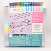 Make It Real Clover Top Jewelry Set DIY 24 Beads Charms 3 Bracelets Kit Girls