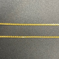 Unisex 22ct Yellow Gold Wheat Link Necklace