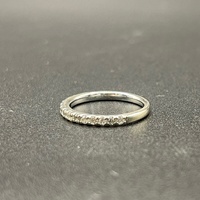 Ladies 14ct White Gold Natural Diamond Band Ring