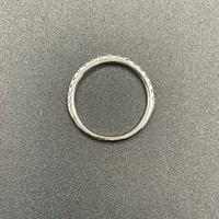 Ladies 14ct White Gold Natural Diamond Band Ring