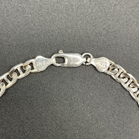 Mens 925 Sterling Silver Anchor Link Bracelet