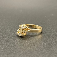 Ladies 9ct Yellow Gold Natural Diamond Ring